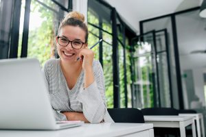 woman working from home - flexible work